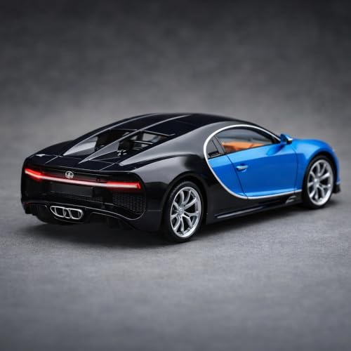 Image of Wizplex Bburago Official Licensed Bugatti Chiron 1:64 Scale Die Cast Metal Toy Car with Opening Front Doors - Collectible Miniature Model for Display and Gifting, Ages 3 and Up