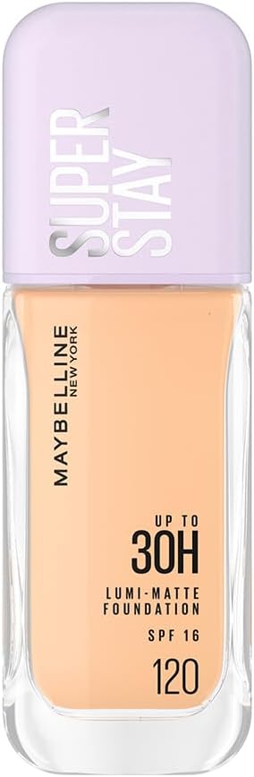 Maybelline New York Super Stay Lumi-Matte Liquid Foundation - 120, Up To 30H Long Wear, Water & Transfer Proof. SuperStay Lumi-Matte Liquid Foundation comes with Non-comedogenic & Vegan Formula | 35ml