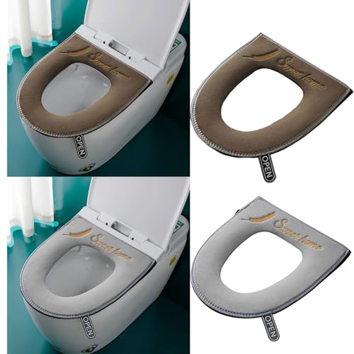 Furforstk Protege Cuvette WC Lot de 2 Protection WC Cuvette avec poignée et Fermeture éclair,...