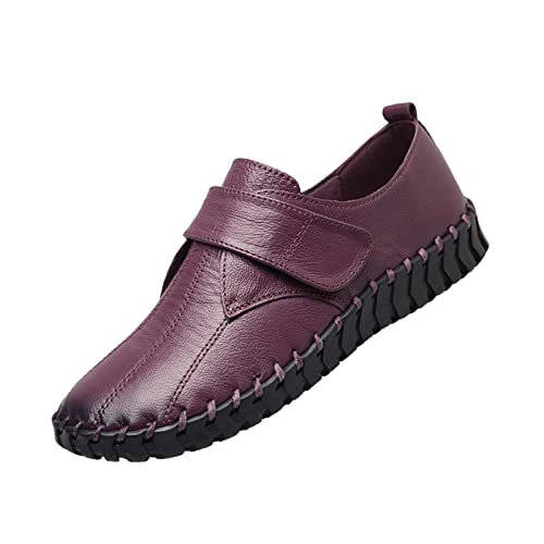 BlackeEight Sapatos femininos antiderrapantes para amamentação, confortáveis e costurados à mão, sol