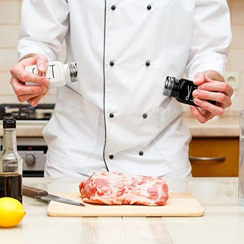 FHzytg Salt and Pepper Shakers Set, Portable Size 2 Pcs Salt and Pepper Grinder Set, Seasoner Like a Salt, Pepper, Sugar Pots or for Kitchen, BBQ, Camping, Restaurant, Dining Table
