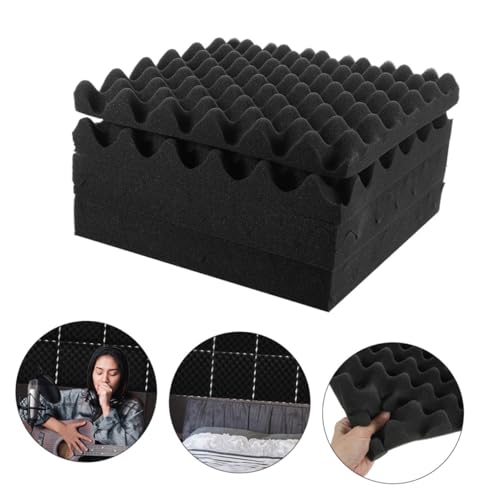 Toyvian Paneles Acústicos Absorbentes de Sonido 6pcs para Aislamiento Acústico con Autoadhesivo para Estudios y Talleres Material de Alta Densidad para Aislamiento Sonoro miniatura 2