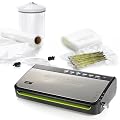 FoodSaver FFS005X Machine sous Vide avec Compartiment de Rangement pour Rouleau et Cutter, Fonction Pulse pour Aliments Fragiles, Inclus Accessoires et Sacs de Mise sous Vide Assortis