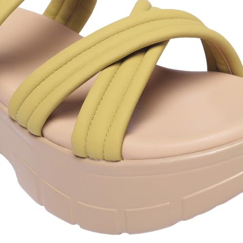 Image of MONROW Fancy and Stylish Trendy and Lightweight Casual Regularwear Vegan Flatform For Women and Girls