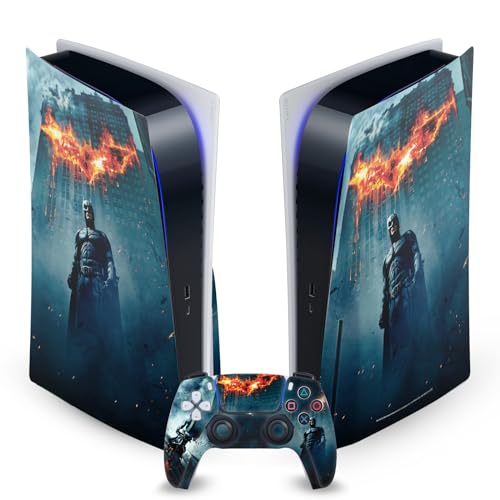 Plaque frontale autocollant PS5 édition disque et skin Batman Dark Knight