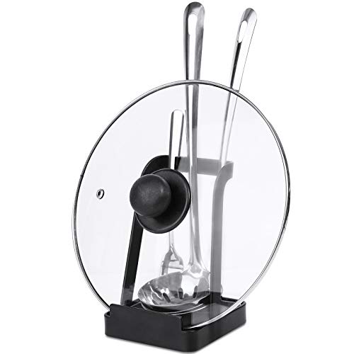 NiHome Versatile Pot Lid Ladle Holder (Black)