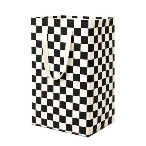Image of Waterproof Laundry Hamper Collapsible Laundry Basket Leather Handle Laundry Bag Large Clothes Storage Toy Organization for Bathroom Bedroom Laundryroom College Dorms (HBG-888)