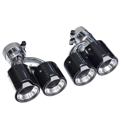 Buse en acier inoxydable et carbone pour BMW Série 5, protection thermique et style sport
