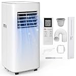 8500 BTU Portable Air Conditioners Cool Up to 360 Sq.Ft,3 IN 1 portable ac unit with Remote Control/LED Display/24Hrs Timer/Window Installation Kit & Screwdriver,White