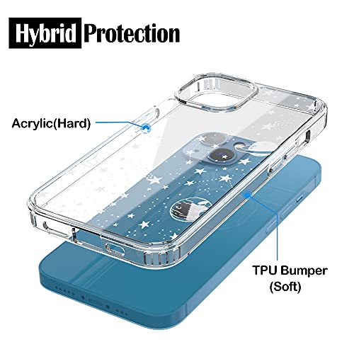 Ranz Iphone 13 Case, Anti-Scratch Shockproof Series Clear Hard Pc+ Tpu Bumper Protective Cover Case For Iphone 13 (6.1") - Universe #TOP3