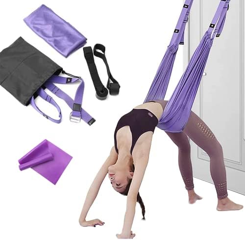 Kvittra Yoga Strap for Stretching, Leg Stretcher Pilates Equipment for Home Gym, Back Bend Assist Trainer Waist Flexibility Workout Bands for Physical Therapy Ballet Dance Splits Gymnastics