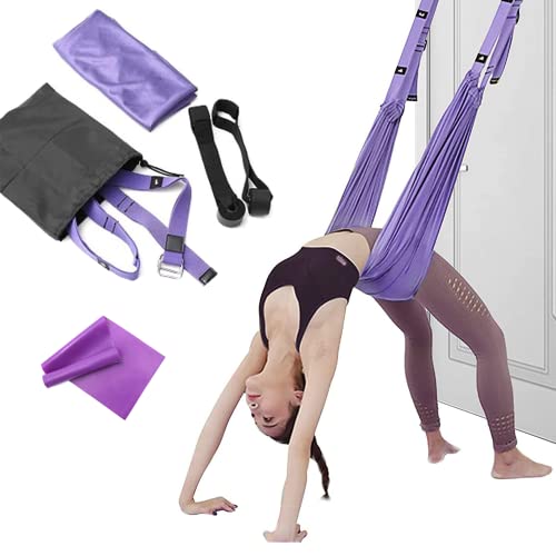 Kvittra Yoga Strap For Stretching, Leg Stretcher Pilates Equipment For Home Gym, Back Bend Assist Trainer Waist Flexibility Workout Bands For Physical Therapy Ballet Dance Splits Gymnastics #TOP2
