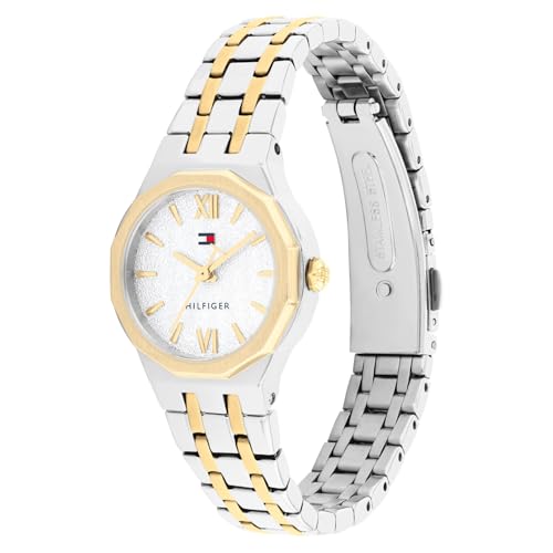 Image of Tommy Hilfiger Mackenzie with Silver Dial Two Tone Stainless Steel Strap Watch for Women - TH1782888