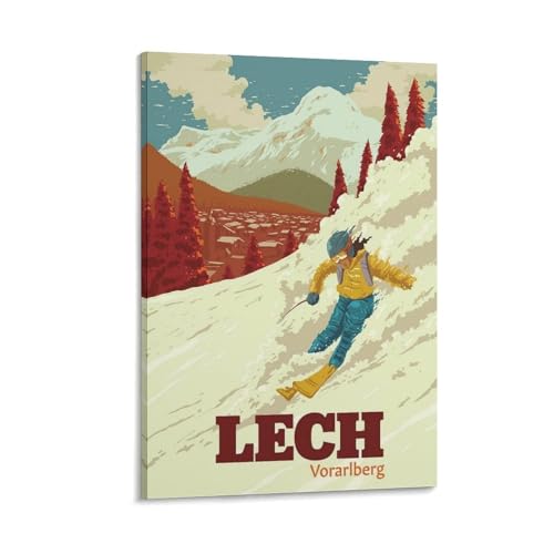 Poster Lech station de ski autrichienne pour habiller un mur 40x60