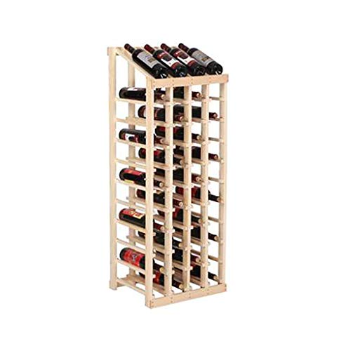 Mueble para vino 44 botellas madera maciza miniatura 1