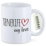 huuraa tazza di caffè Tenerife my love Tazza regalo bianca 330ml Tenerife my love Presente