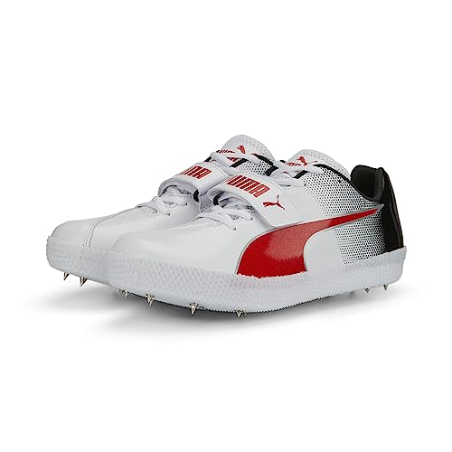 Puma Men's Evospeed High Jump 10 Sneaker, White Black Red, 8.5 #TOP6