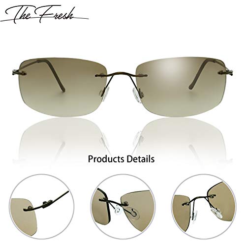 Image of The Fresh Minimalist Small Rectangular Sunglasses Clear Eyewear - Exquisite Packaging