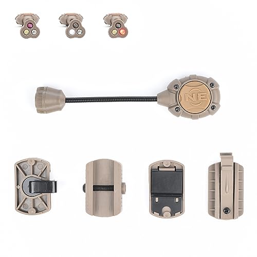 NECARL Tactical Helmet Light with IR and Mounts