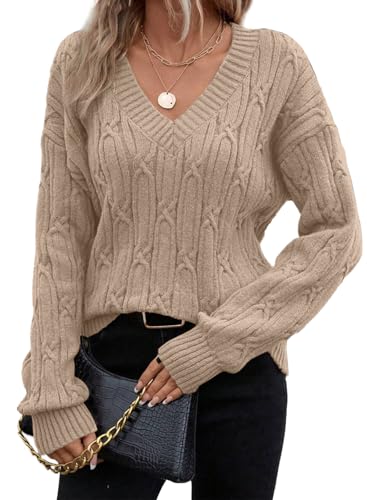 SHEWIN Spring Outfits for Women 2026 Casual Long Sleeve V