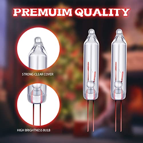 Mudder B07YFBR3BZ 100 Pieces Mini Christmas 2.5 Volt Replacement Light Bulbs thumb #2