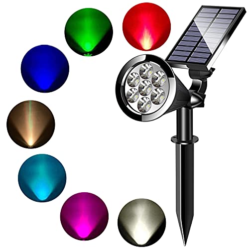 MEIHONG Solar Spot Lights Outdoor Garden Lights Solar Powered Waterproof Solar Landscape Lighting, Solar Pond Lights, Solar Tree Lights Color Changing Solar Lights Christmas Decorations (1 Pack) MEIHONG Solar Spot Lights Outdoor Garden Lights Solar Powered Waterproof Solar Landscape Lighting, Solar Pond Lights, Solar Tree Lights Color Changing Solar Lights Christmas Decorations (1 Pack)