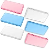 6 Pieces Plastic Face Covering Storage Box Reusable Keeper Folder, Storage Clip Foldable Storage Organizer Case,Portable Plastic Storage Boxes with Lids (6pc)
