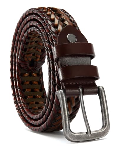 Image of CHAOREN Mens Belts Leather 35mm for Jeans - Tough at Work, Sharp Daily | Genuine Leather, Durable Buckle, Casual Occasion, Everyday Dress, Classic Style, Handmade, Gift Box