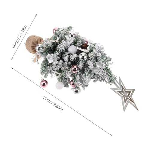 Árbol de Navidad mini de 60 cm para interiores sin espacio y sin luz 3