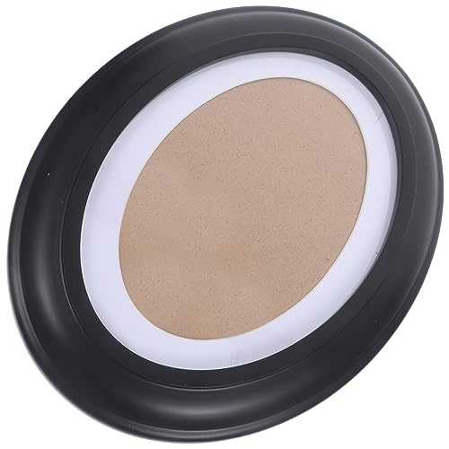 VINTORKY Marco De Fotos Ovalado De Madera Negra 7 Pulgadas, Decoración Colgante De Pared, Marco De Fotos De Madera Sin Vidrio, Para Adultos y Adolescentes, Herramienta De Decoración Del Hogar