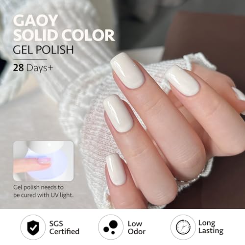 Image of GAOY Pastel Spring Gel Nail Polish Set, 6 Colors Blue Green Pink, Soak Off UV Cure Gel for DIY Manicure at Home