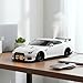 Hyper-car Alarm Clock, Engine-Light Simulation Modern Sports Car Nightstand Clock Bedroom, and Auto-Enthusiast Decor (White)