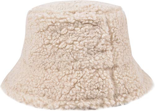Chezabbey Faux Fur Bucket Hat, Fuzzy Furry Winter Warm Fisherman Cap thumb #2