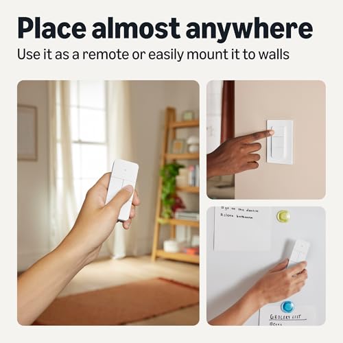 Image of Amazon Basics Smart Dimmer Switch and Remote for Music and Routines, Compatible with Alexa Only, Compatible Echo Devices Required, Easy Setup, No Wiring Required, Handheld (Pack of 2)