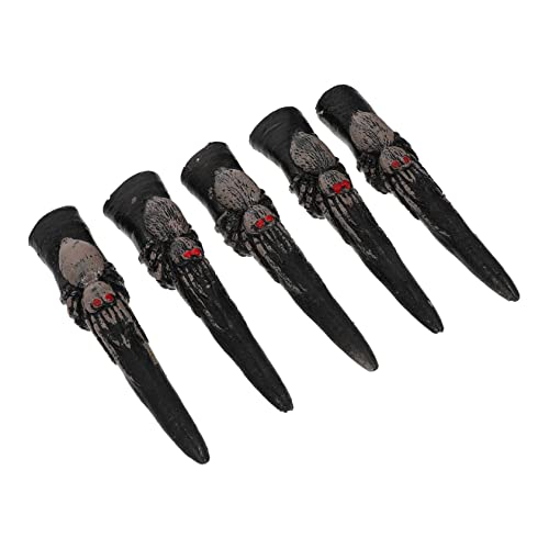 HONMEET Vampire Finger 5pcs Halloween Witch Fingers Covers Long Nail Cosplay
