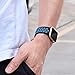 EXCHAR Sport Band Compatible with Apple Watch Band 42mm Series 3/2/1 Breathable Soft Silicone Replacement Wristband Women and Men for iWatch 44mm Series 5/4 Nike+ All Various Styles S/M Black Bule
