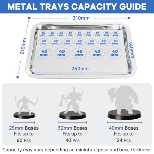 Image of Miniatures Storage Case Miniatures Transport Case Aluminum Alloy Frame with Lock and LED Light (Large Size)