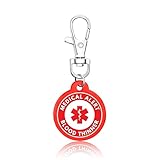 Medical Alert Keychain Tag – Emergency ID for Men, Women & Kids – Clip-On Medical ID Keychain for Keys, Backpack or Purse (Blood Thinner)