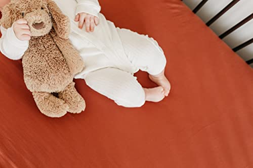 Image of Copper Pearl Premium Knit Baby Crib Sheets for Boys and Girls Breathable and Soft, Fitted Crib Sheets for Standard Baby Mattresses, Moab