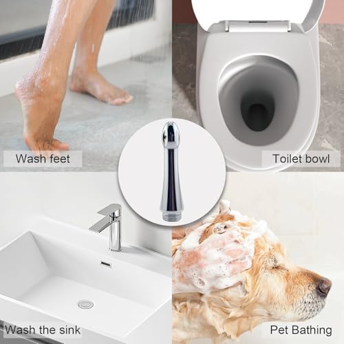 Image of Aluminum Shower Cleaner Enema Douche System,Handheld Water Shower Nozzle Anal Rinse Vaginal Cleaning Kit for Men and Women + Velvet Carry Bag