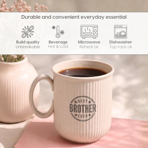 Image of Eha Earth Friendly Rakhi Gift for Brother Made with Rice Husk | Set of 1 | Rakhi Set for Brother | Printed Mug & Rakhi Hamper | Gift for Rakshabandhan