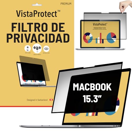 Filtro de privacidad magnético VistaProtect para MacBook Air 15 M1 M3 pantalla anti luz azul