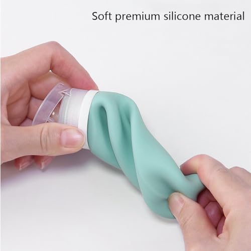 Silicone Travel Bottles for Toiletries, TSA Approved Travel Containers 4 Pack of Leak Proof Refillable Accessories3