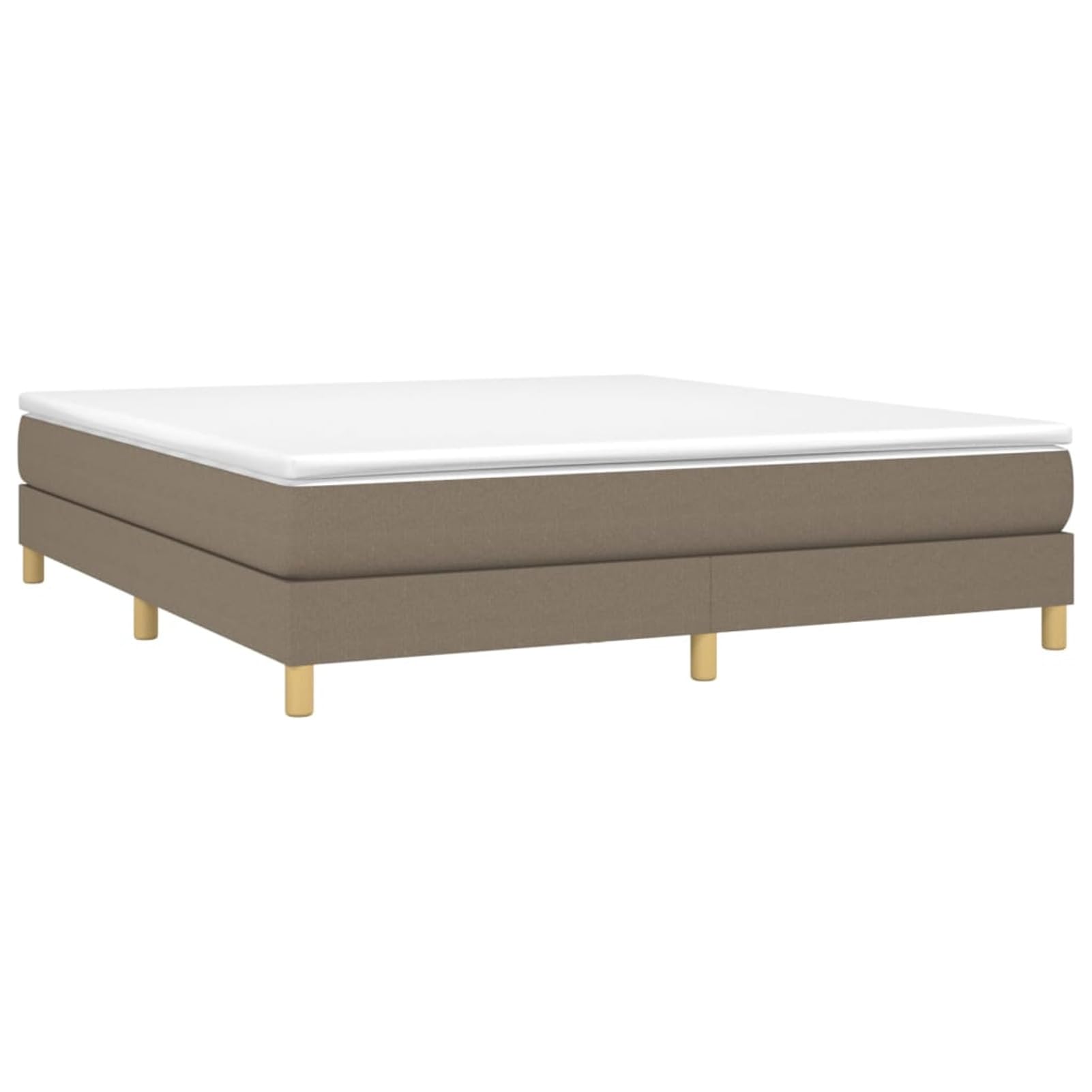 LAPOOH Cadre de lit Spring, sommier, chambres de jeunes, lit relaxant, meuble de lit, cadre de lit, tissu gris taupe, 160 x 200 cm