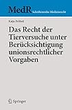 Das Recht der Tierversuche unter Berücksichtigung unionsrechtlicher Vorgaben (MedR Schriftenreihe Medizinrecht)