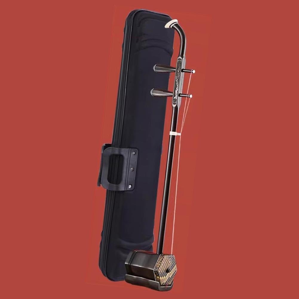 Erhu Con Corde Per Esecuzioni Professionali, Strumento A Corde In Legno D'ebano Strumento Musicale Cinese A Due Corde Con Accessori Per Esecuzioni Di Livello Magistrale(Black-C)