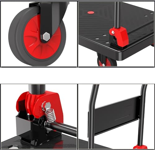 Chariot à plateforme de rangement facile avec 4 roues durables - 4