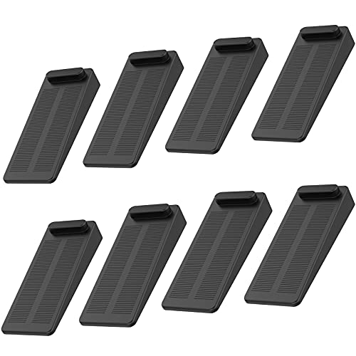 Arrêts de Portes, Yosemy 8pcs Antidérapante Cale Porte au Sol avec Hauteur Réglable,Ces Cales être Utilisées sur Une Base Genre Carrelage, Béton, Ciment,Tapis, Sols Stratifiésetc, Noir