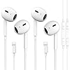 2 Packs- Wired Headphones for iPhone Earbuds Built-in Microphone & Volume Control Nosie Reduction Headsets Compatible with iPhone 14/13/12/11/XR/XS/X/8/7/SE/Pro/Pro Max/Support All iOS System