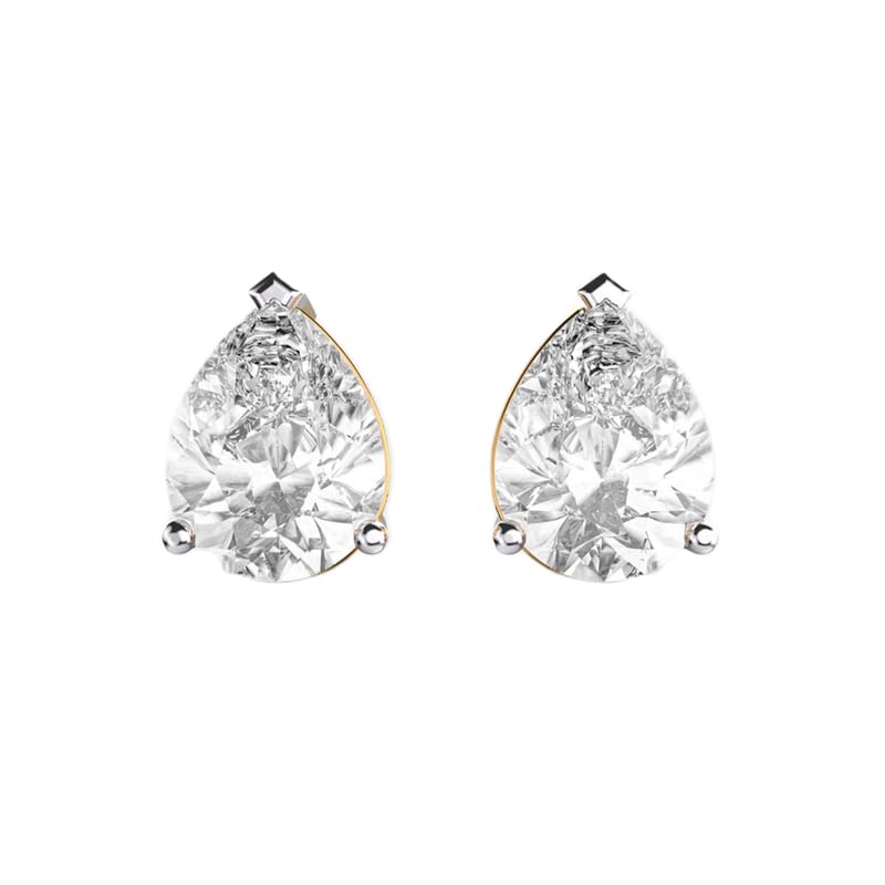 Clous d'oreilles poire argent 925 anti-allergie pour lobes sensibles en or